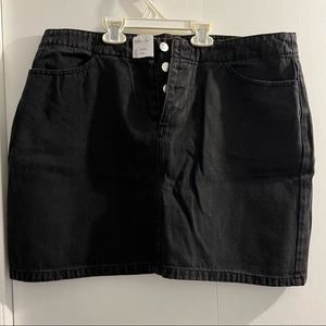 NWT Forever 21+ Black Denim Skirt 0X